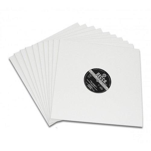Inner cover for vinyl LP cream white paper with inner lining