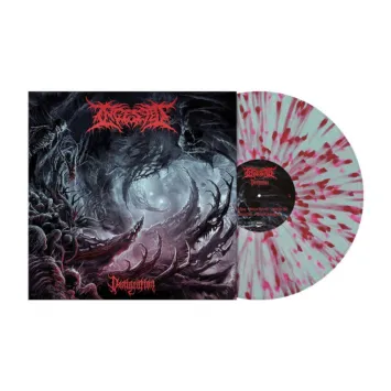 Denigration (clear, turquoise blue with red & neon pink splatter vinyl)