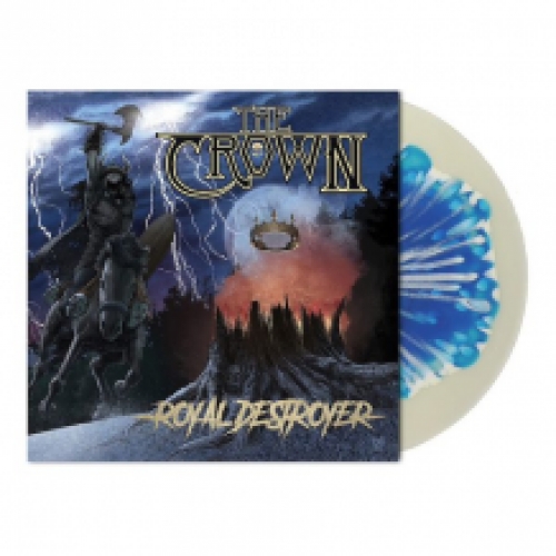 Royal Destroyer (golden clear with blue white splatter spot vinyl)